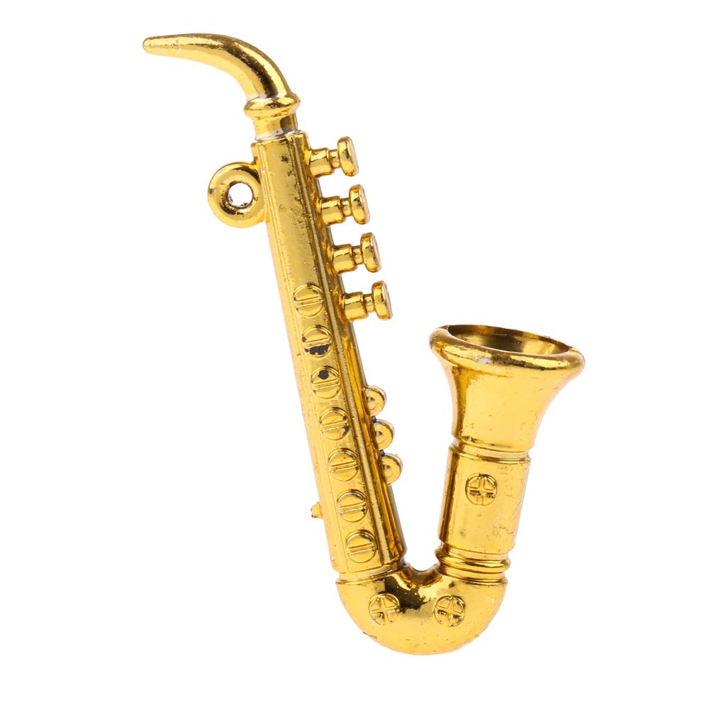 Musical Instrument Oboe - Plastic muziekinstrumentmodel saxofoon poppenhuisminiatuur voor miniatuurhuis