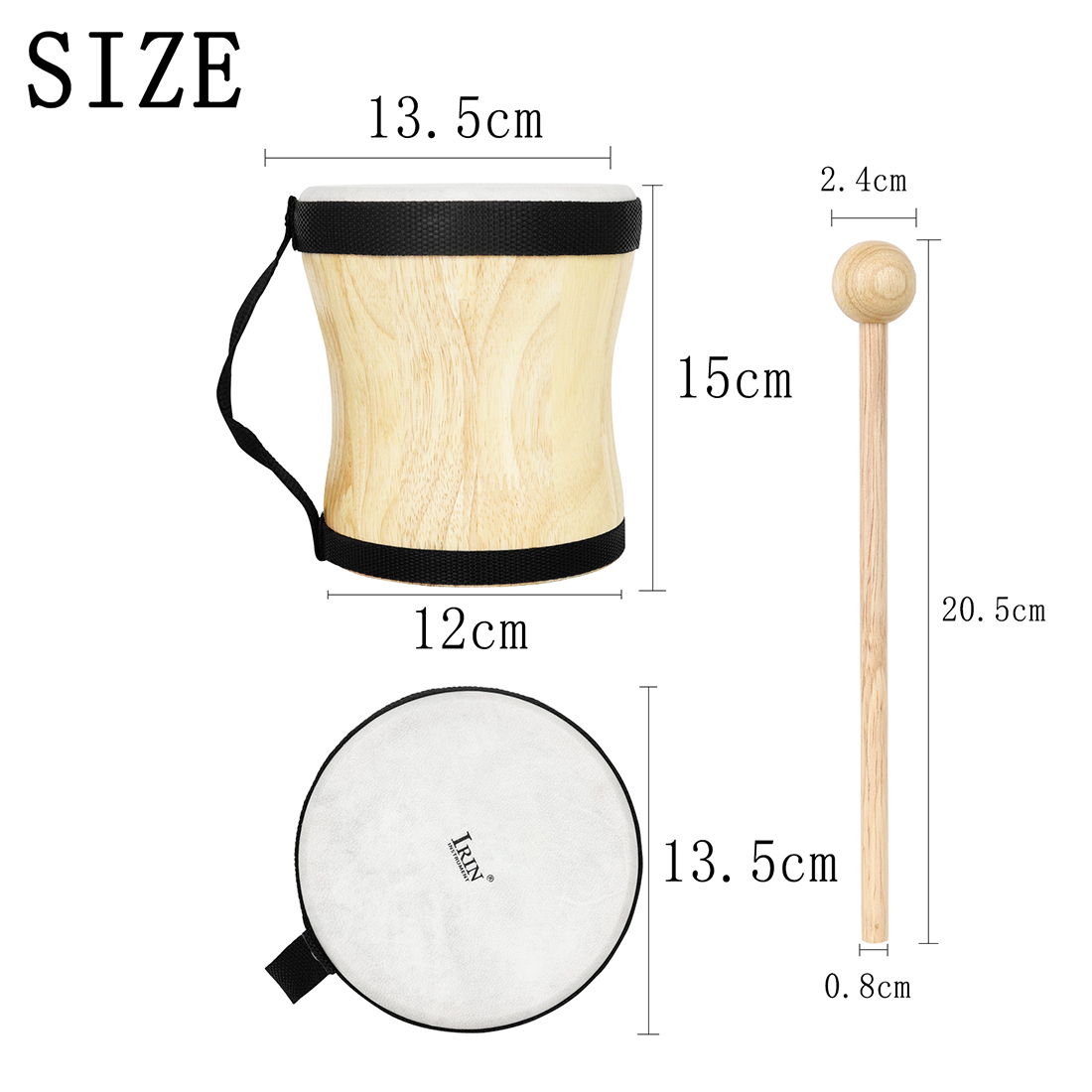 Musical Instrument Indian - IRIN Indian Drum Muziekinstrument Houten Schapenvacht