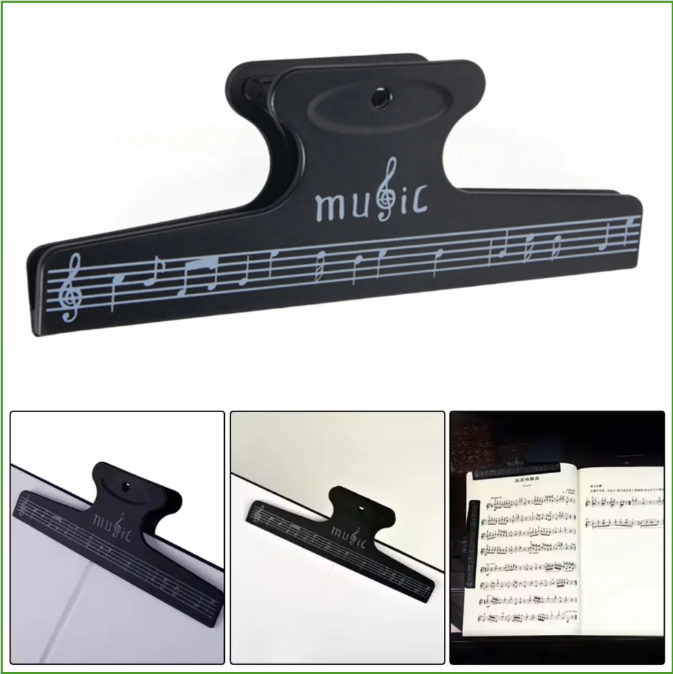 Musical Instrument Book - Bladmuziekclips Boekpagina Notitieclip Muziekpartituur Vaste clips