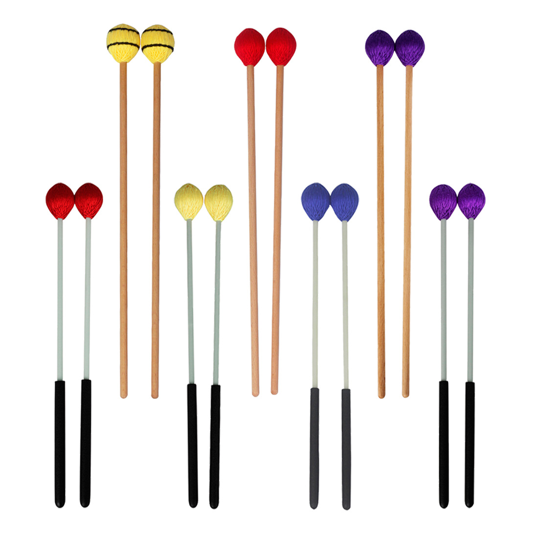 Musical Instrument Marimba - 2 stuks marimba hamers met kleurrijk