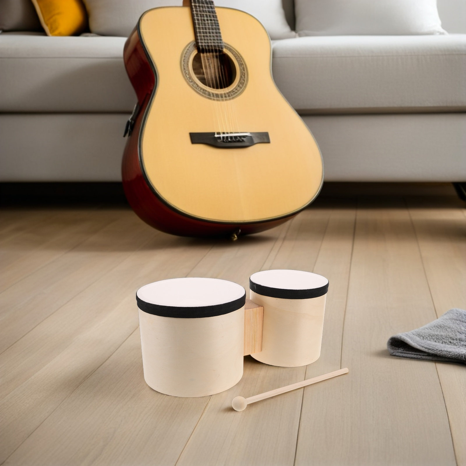 1 set bongos van hout, geschik - Musical Instrument Percussion recensie en prijs